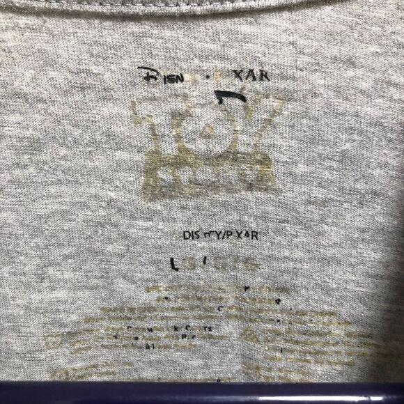 Toy Story Gray Girls Short Sleeve T-shirt Size Large - Picture 2 of 3
